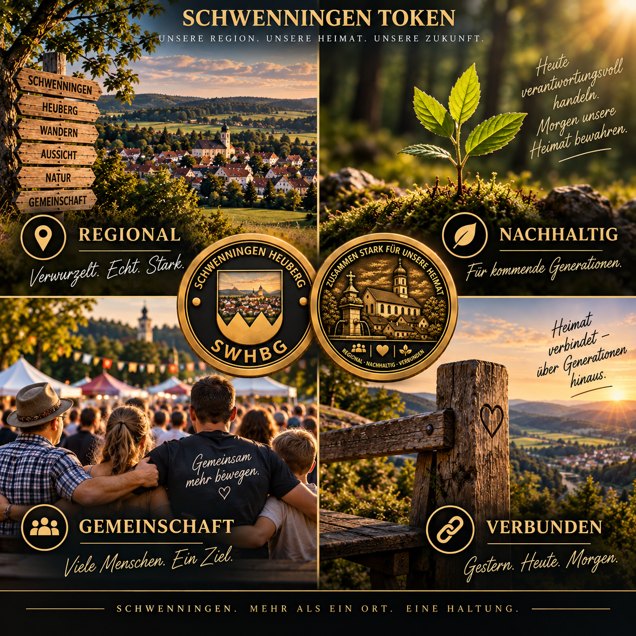 Die vier Werte des Tokens