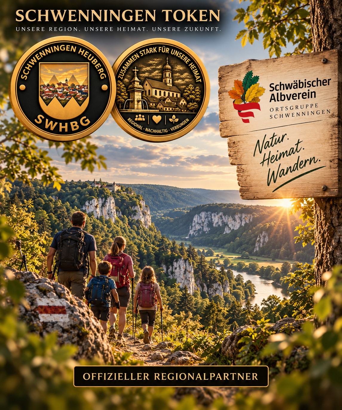 Regionalpartner-Poster des Schwäbischen Albvereins, Ortsgruppe Schwenningen/Heuberg